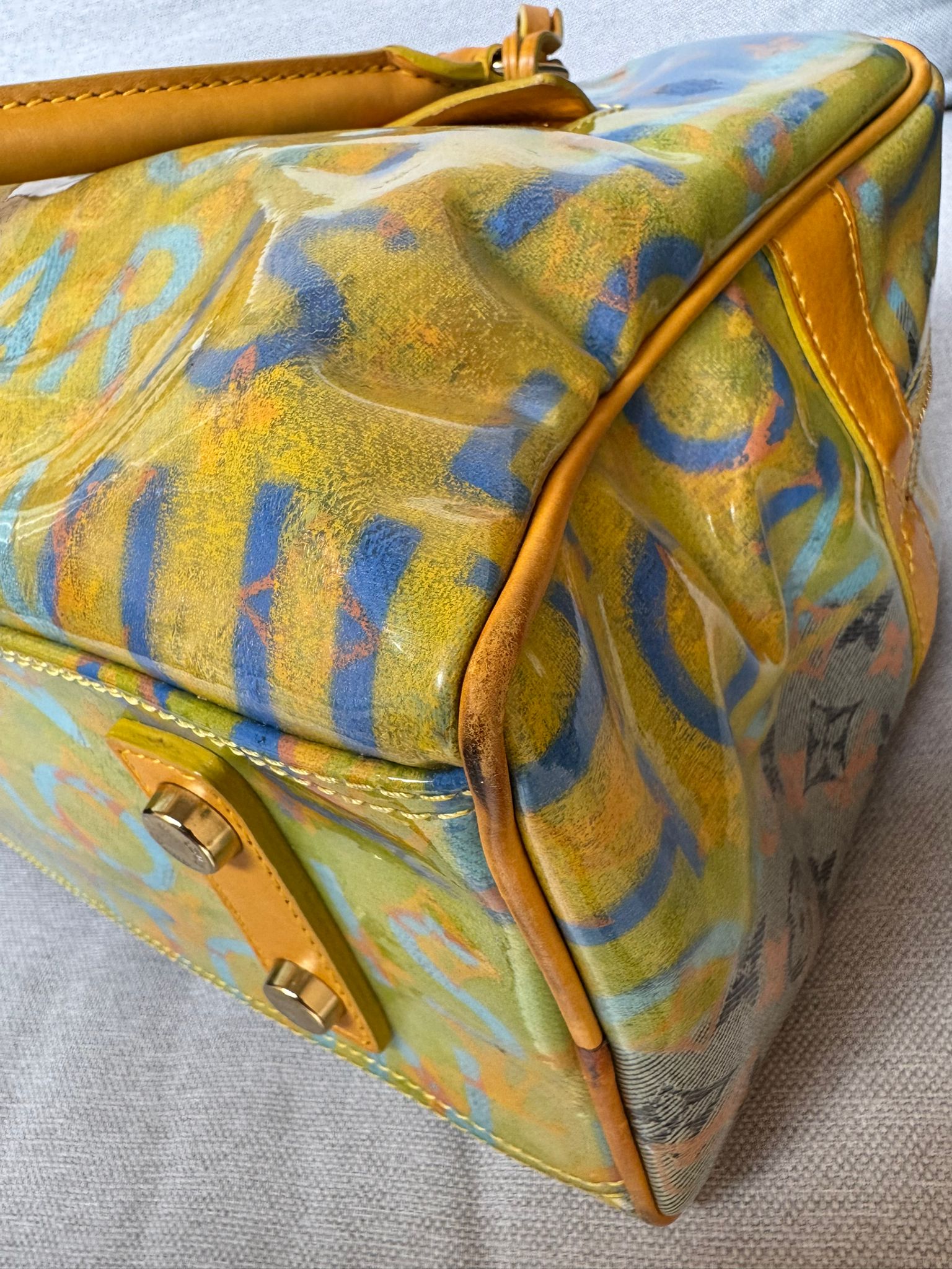 Louis Vuitton Weekender PM Monogram Pulp Canvas dell'edizione limitata Primavera/Estate 2008 in collaborazione con Richard Prince.