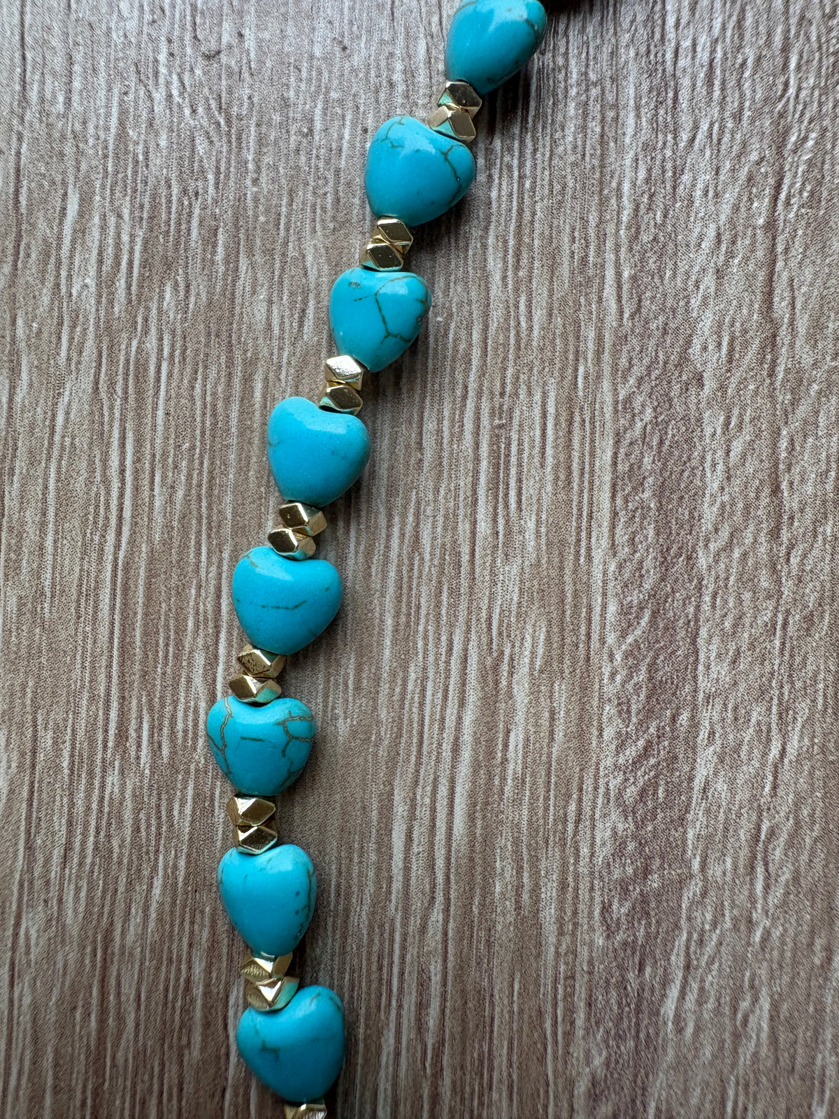 Collana cuori turchesi