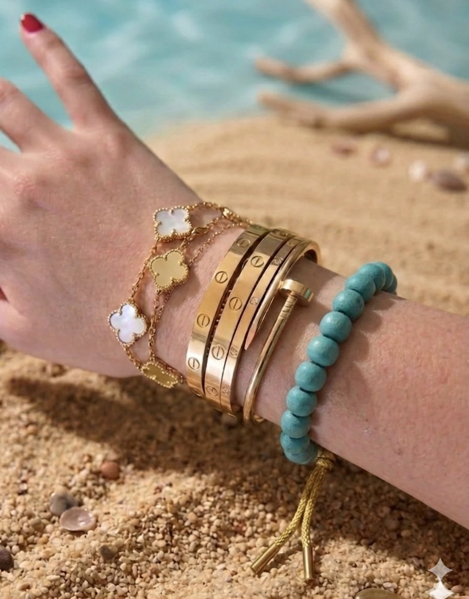 Bracciale sfere in legno