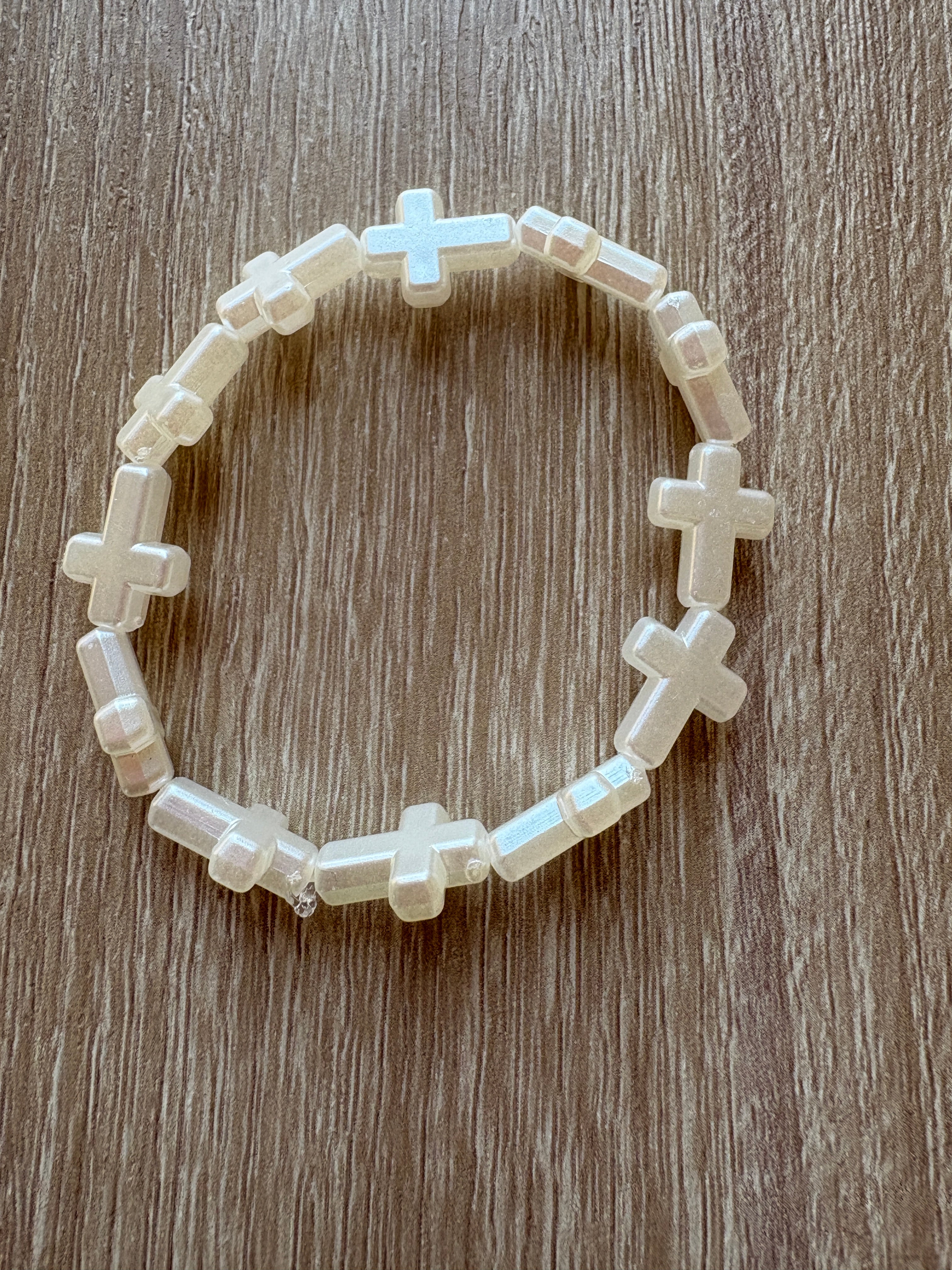 Bracciale croci perlato