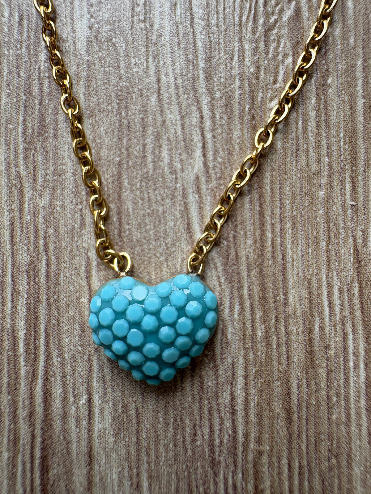 Collana Heart turchese