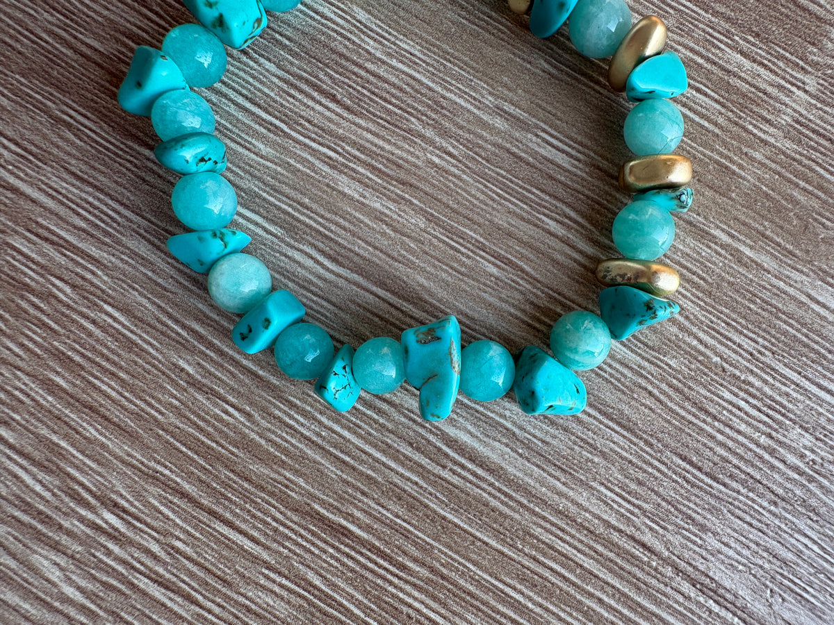 Bracciale amazonite e turchese