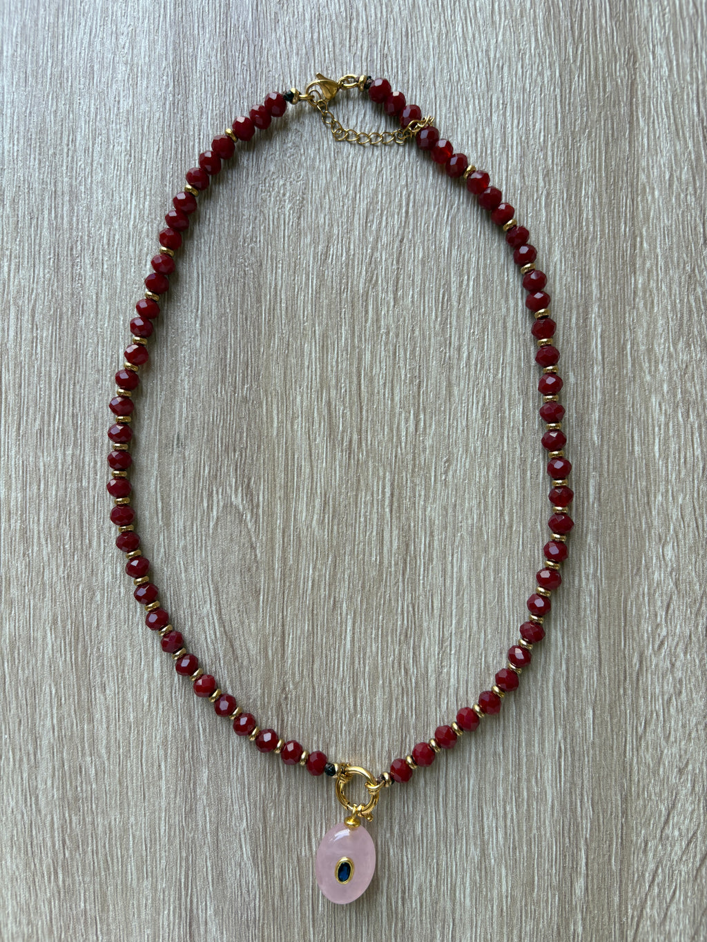 Collana burgundy rose
