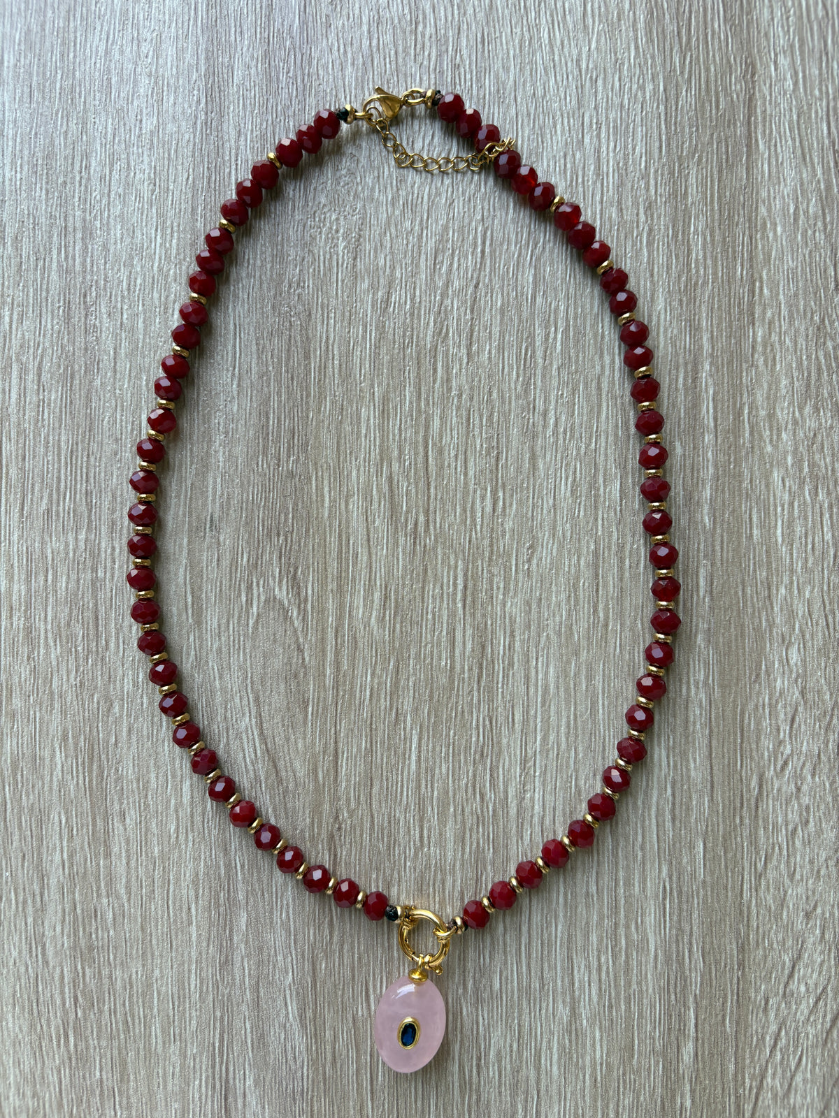 Collana burgundy rose