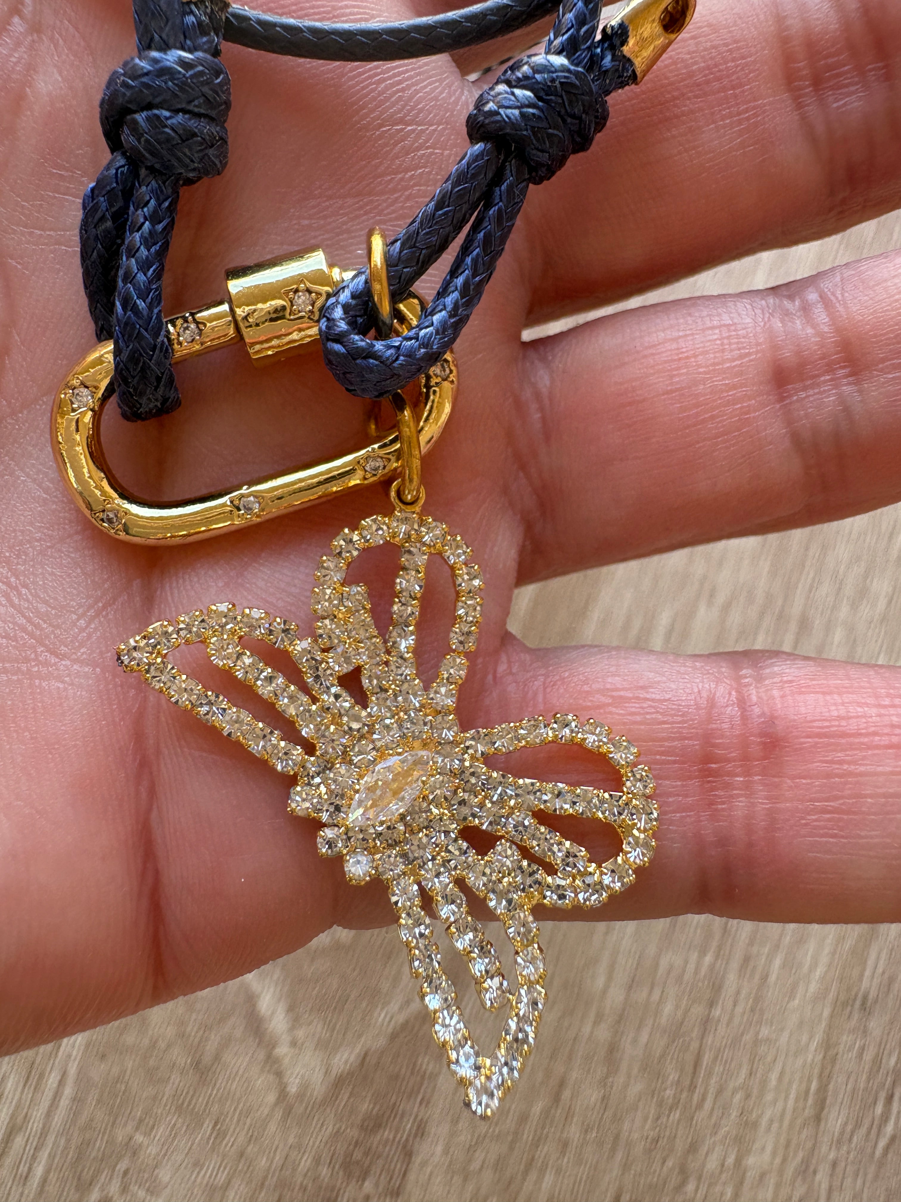 Collana moschettone butterfly