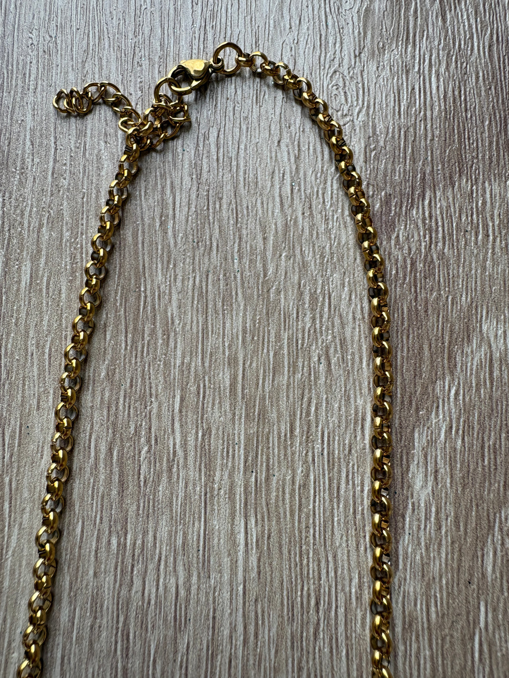 Collana corno in acciaio dorato