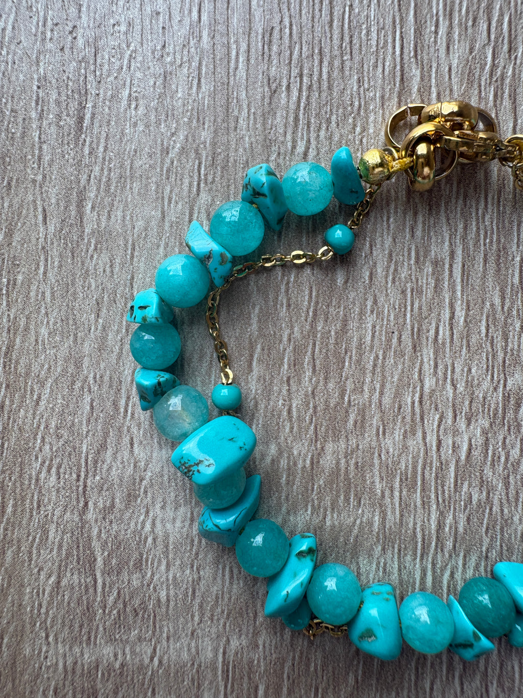Bracciale doppio turchese