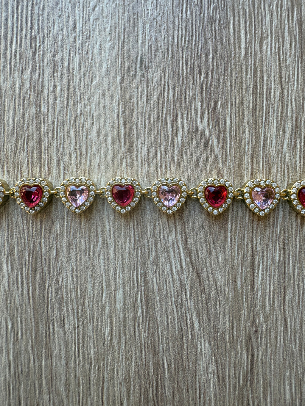 Bracciale cuori pinik & red