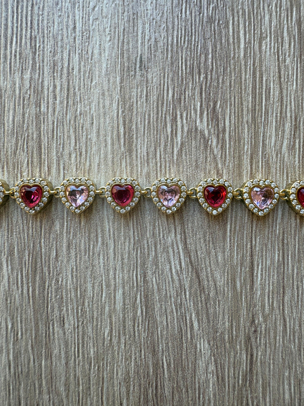 Bracciale cuori pinik & red