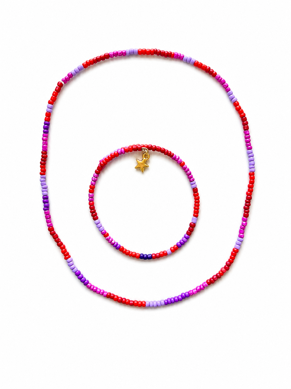 Bracciale più collana perline