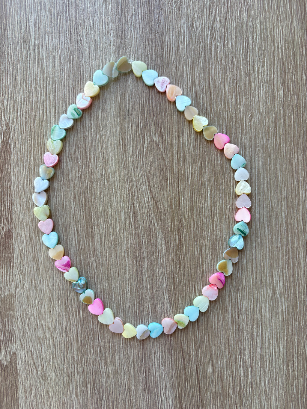Collana cuori madreperla