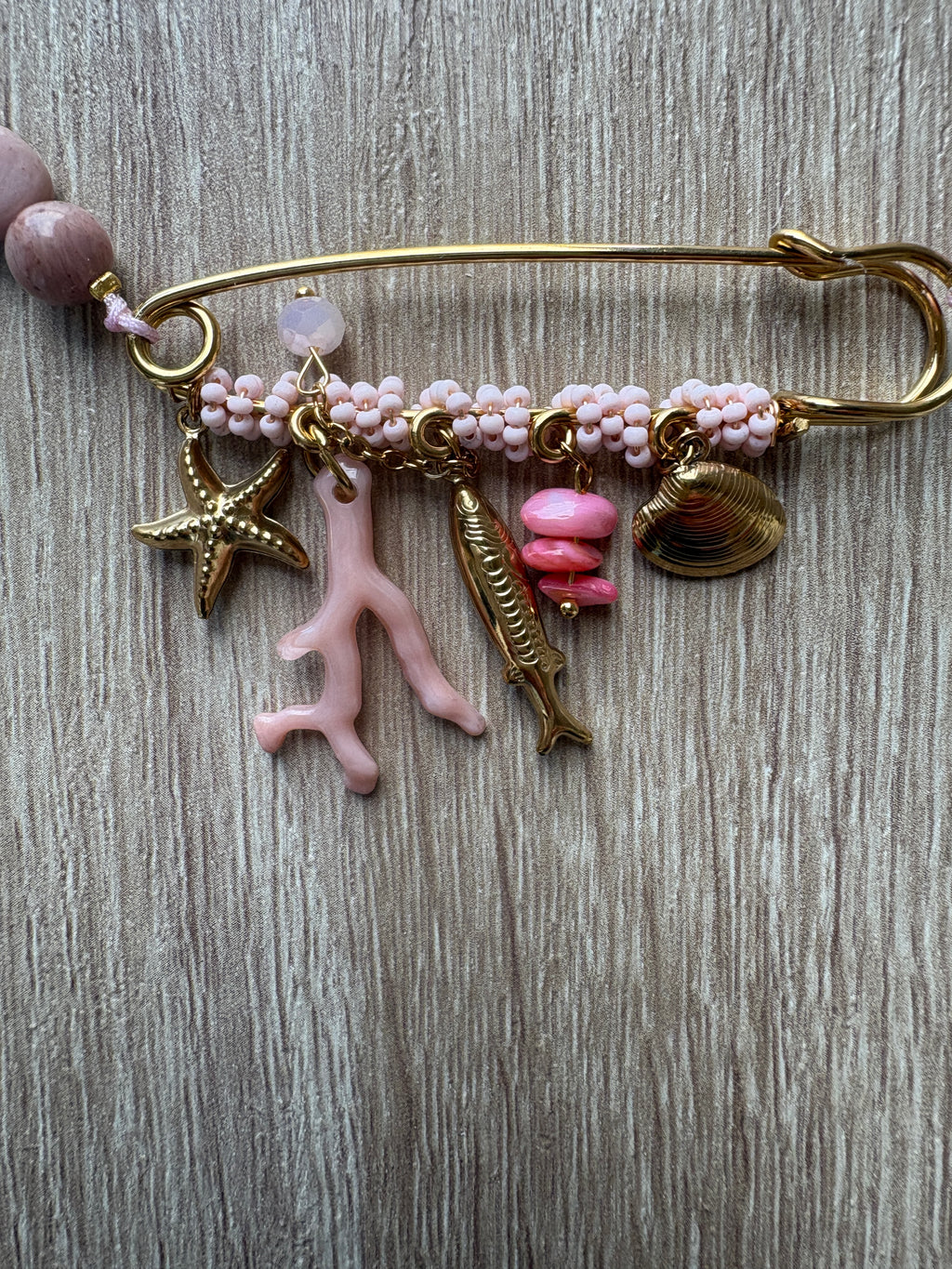 Collana rodonite rosa