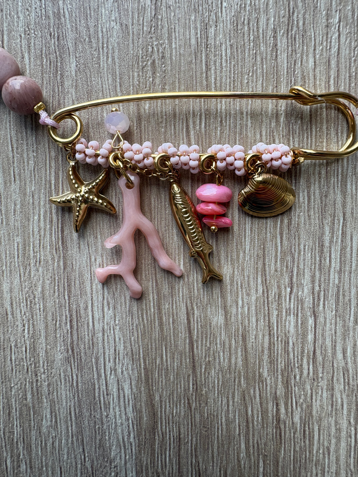 Collana rodonite rosa