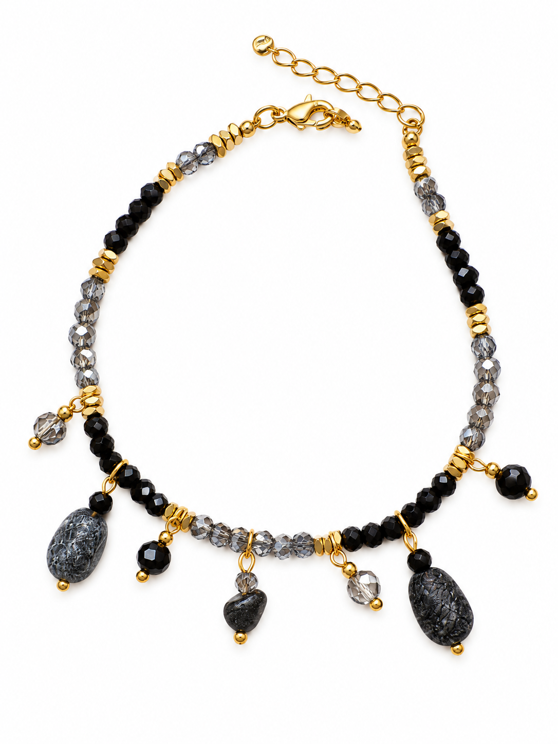 Bracciale cristalli e pietre dure