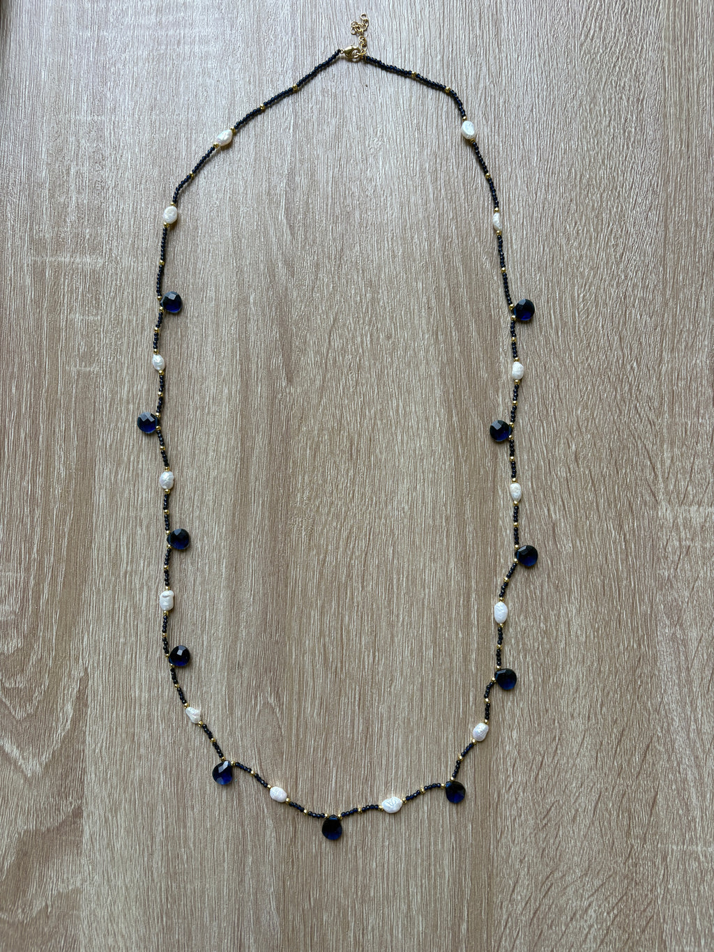 Collana cristalli e perle di fiume