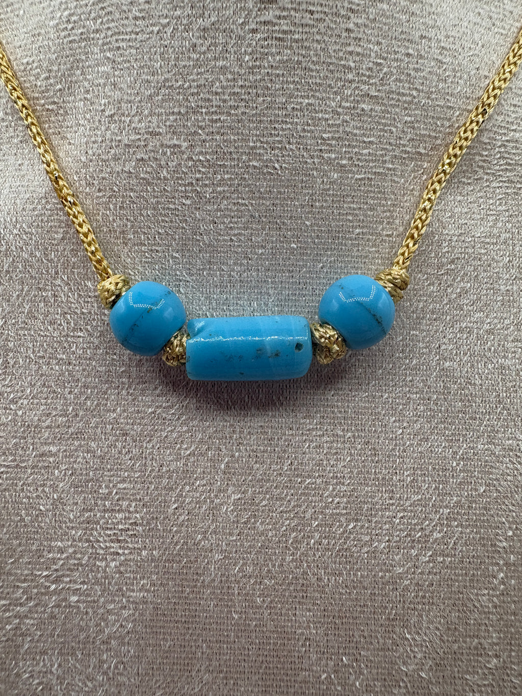 Collana con bead turchesi