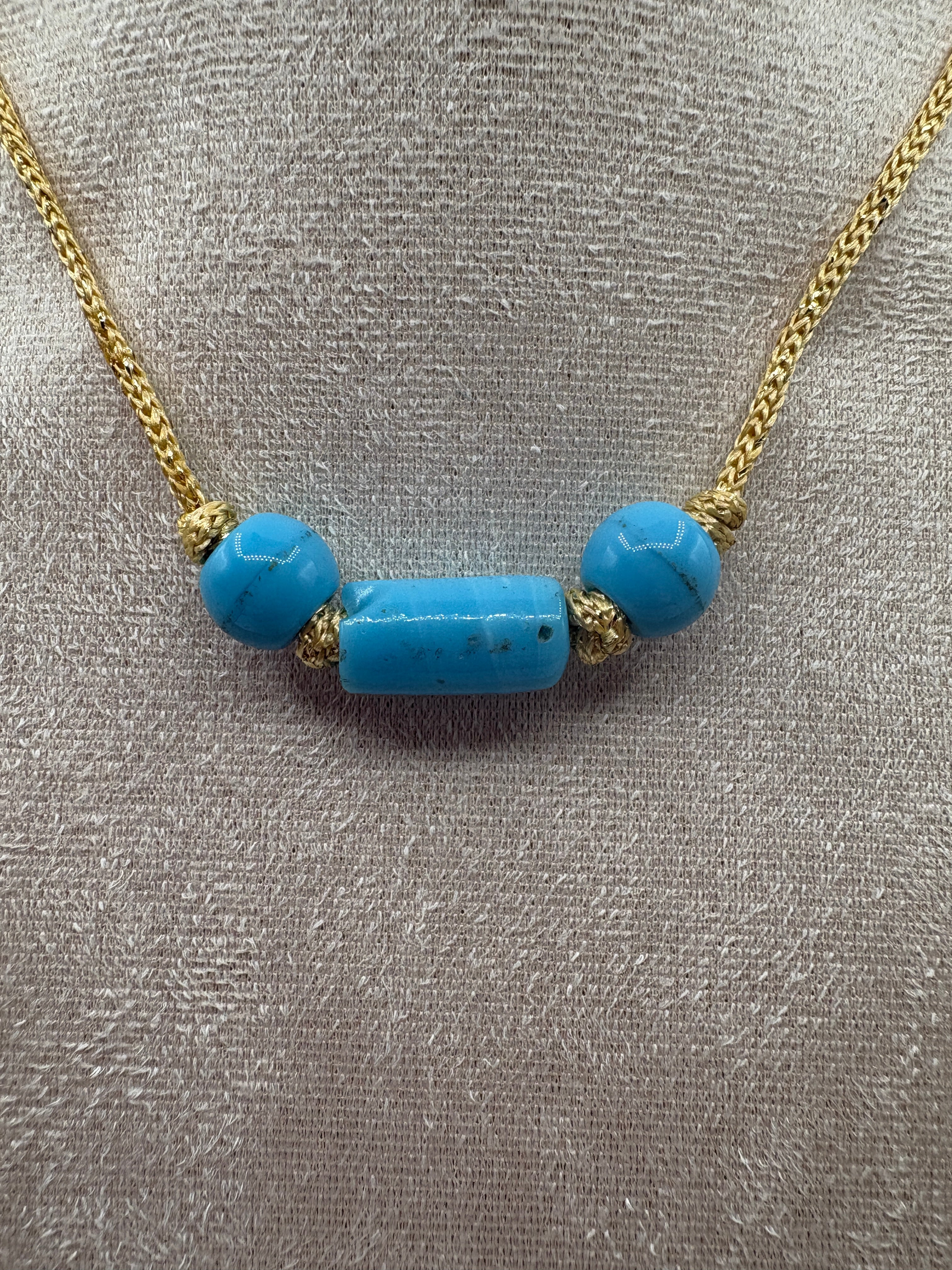 Collana con bead turchesi