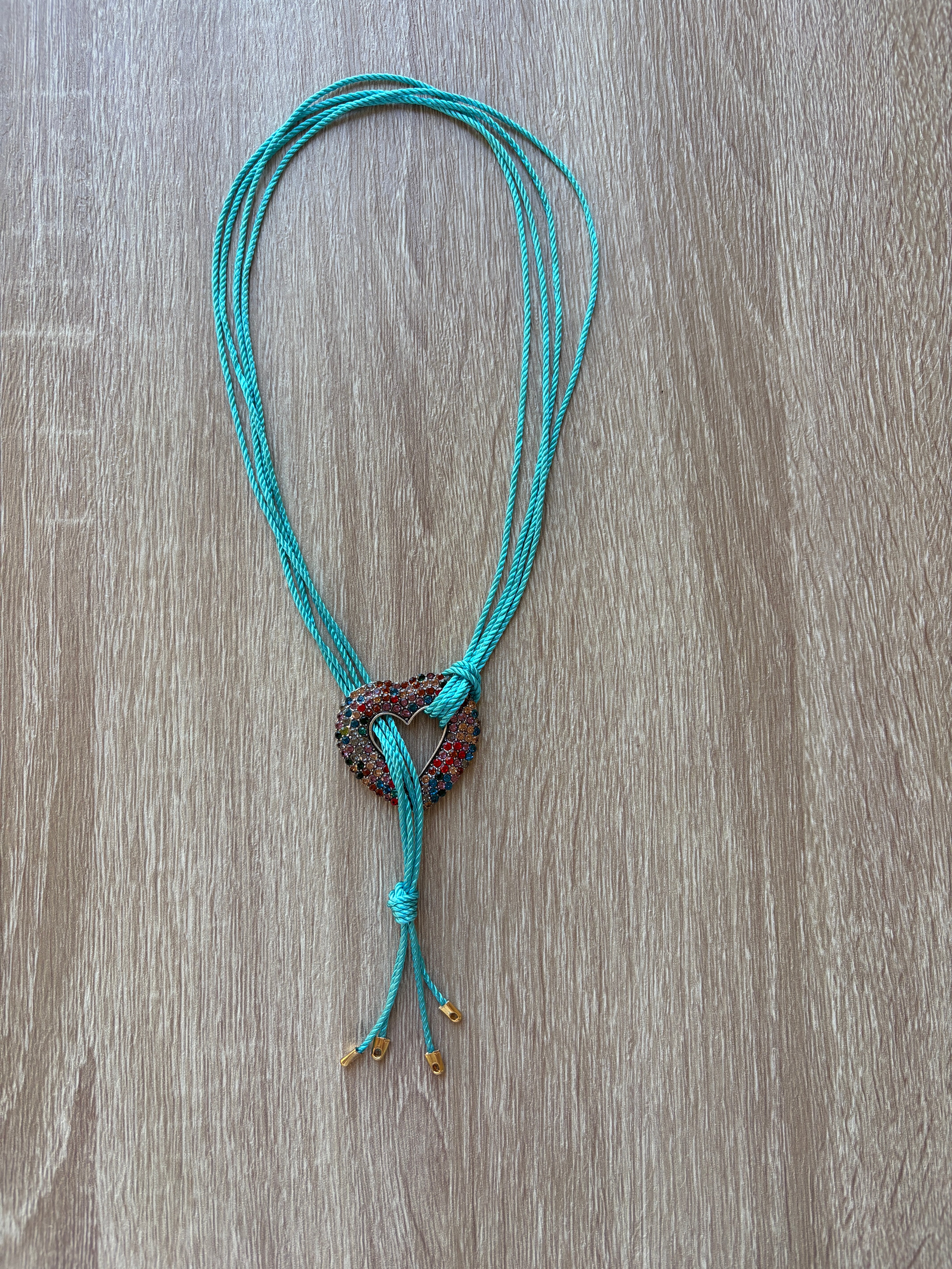 Collana cuore strass