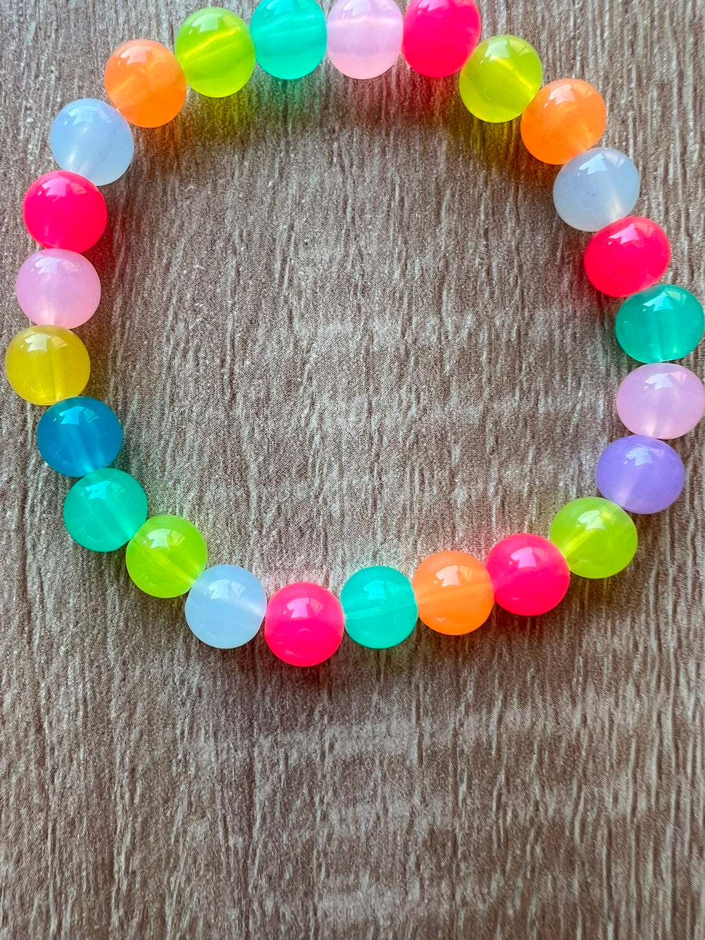 Bracciale sfere fluo