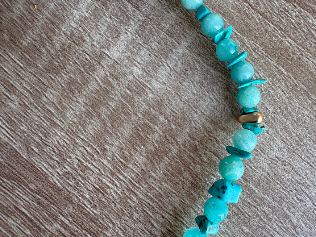 Collana amazonite e turchese
