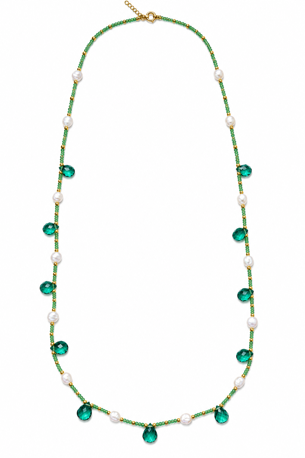 Collana cristalli e perle di fiume