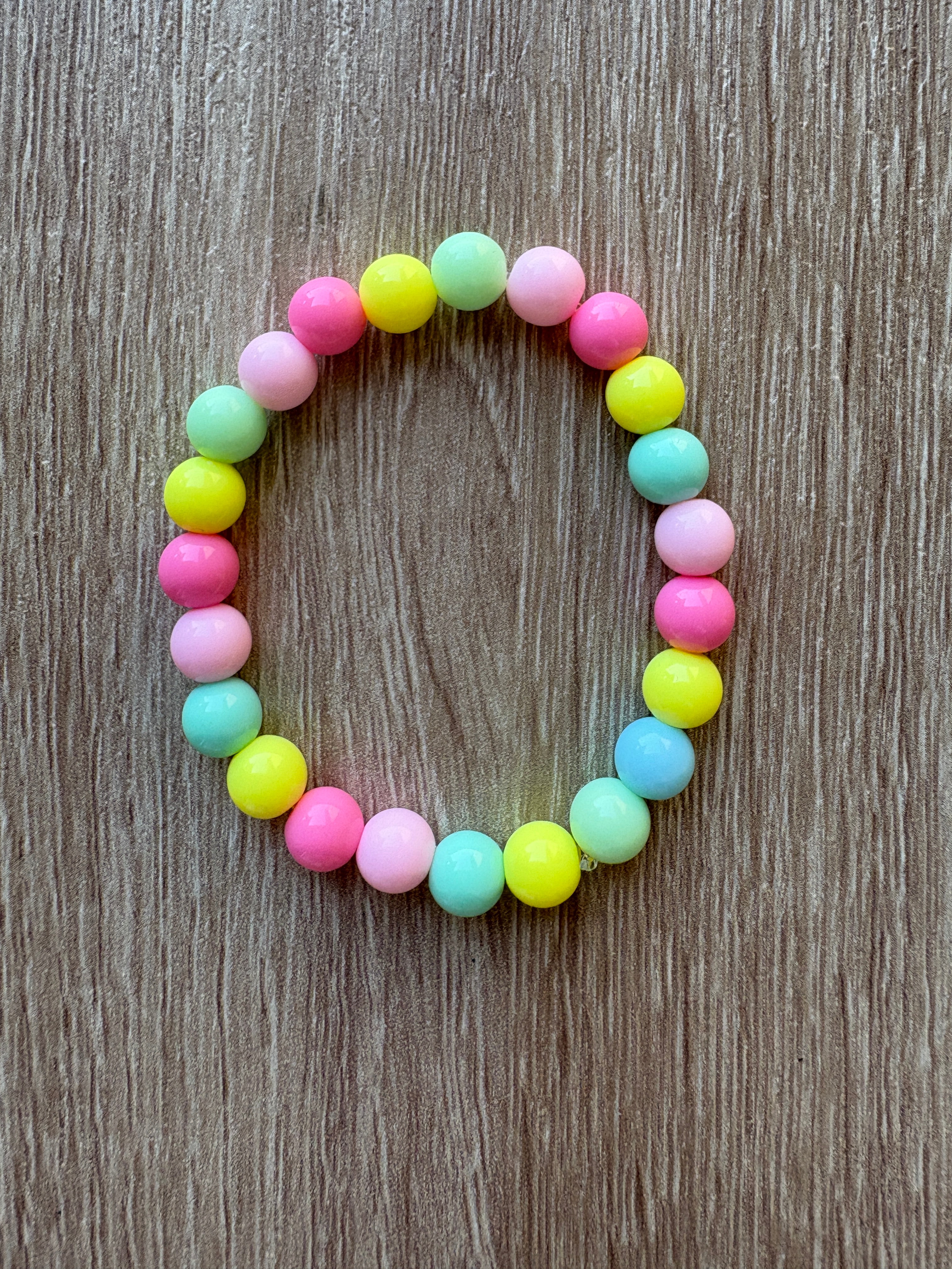 Bracciale sfere perline pastello