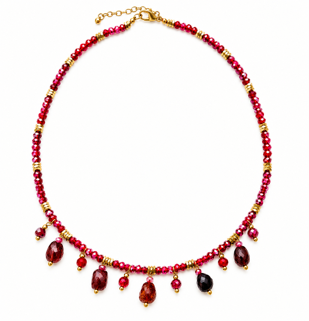 Collana cristalli e pietre dure