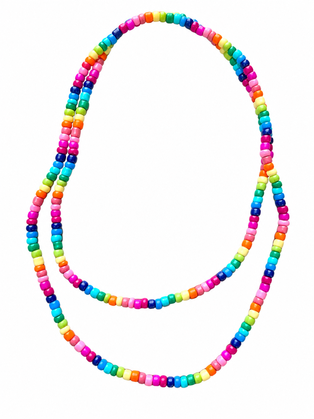 Collana doppia perline arcobaleno