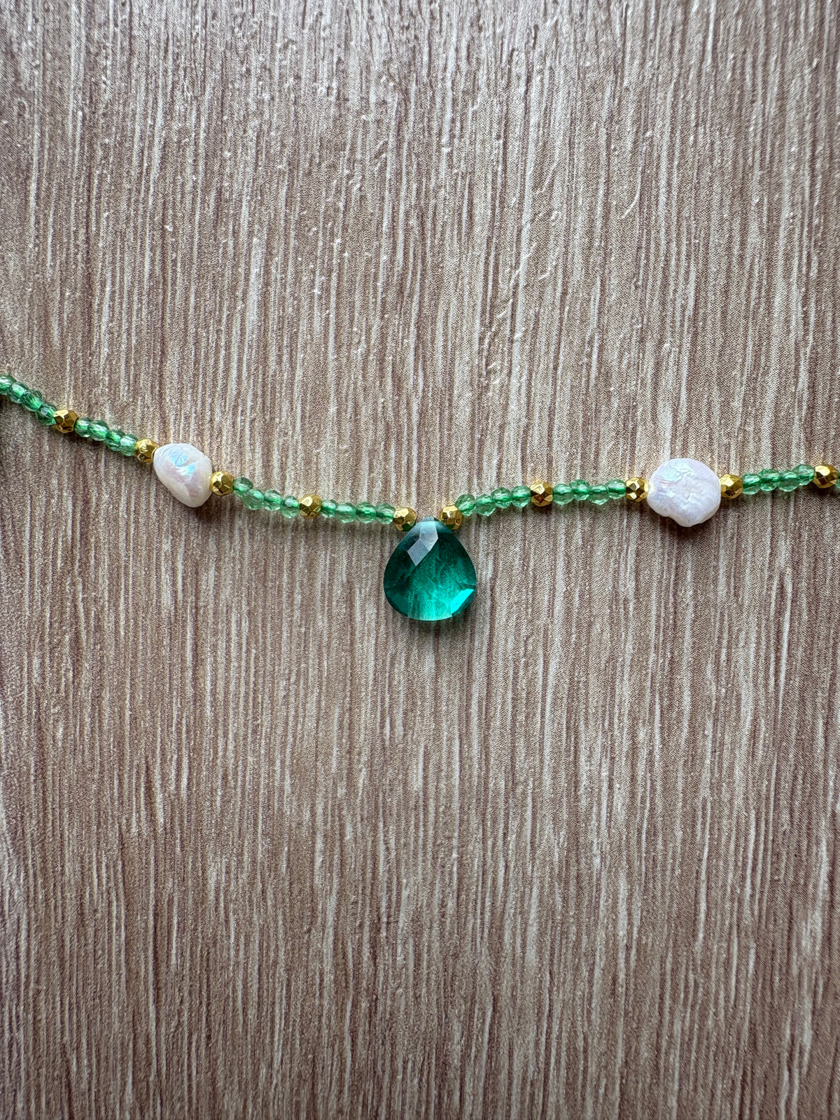 Collana cristalli e perle di fiume