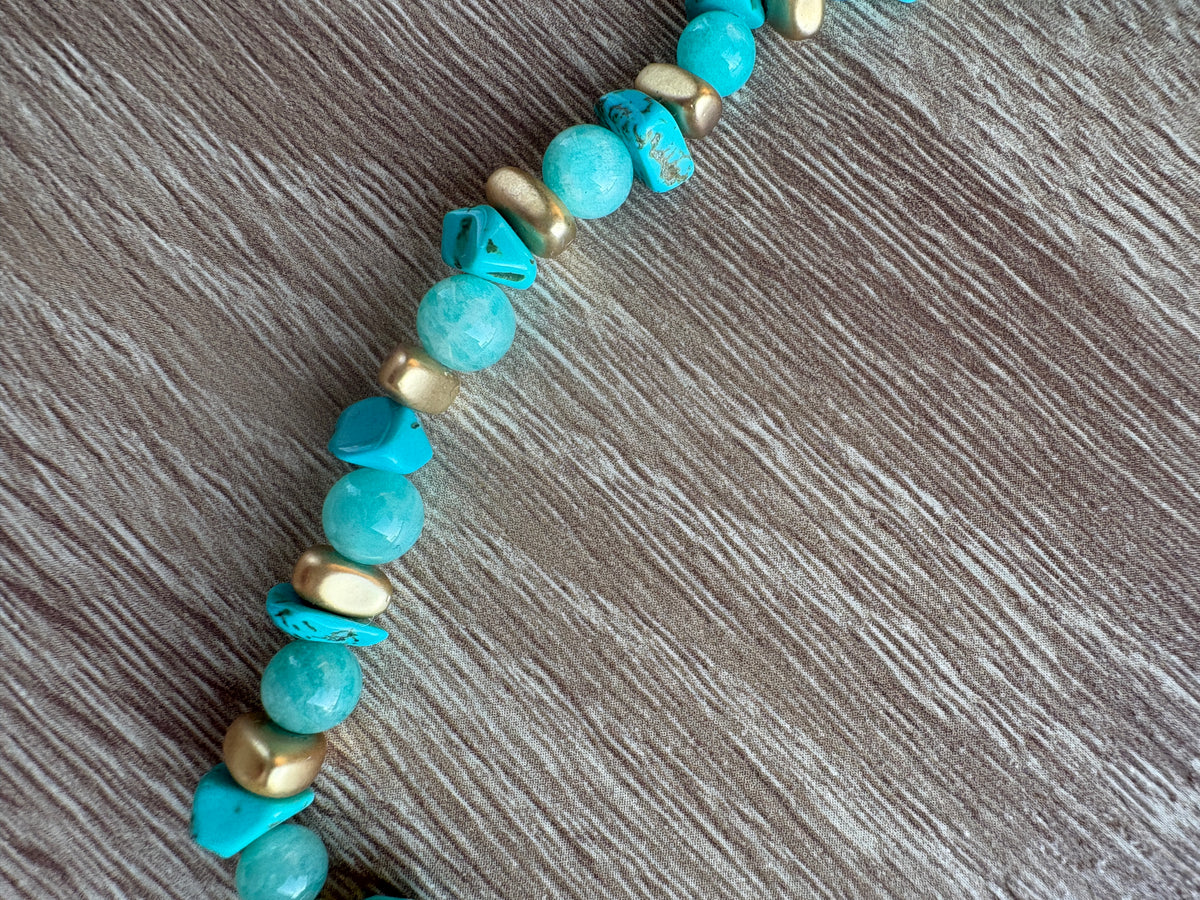 Collana amazonite e turchese