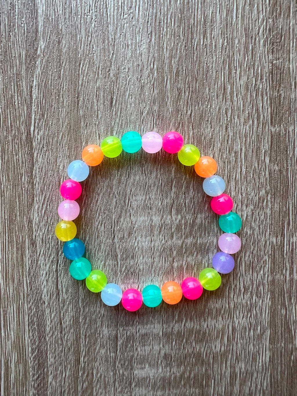 Bracciale sfere fluo