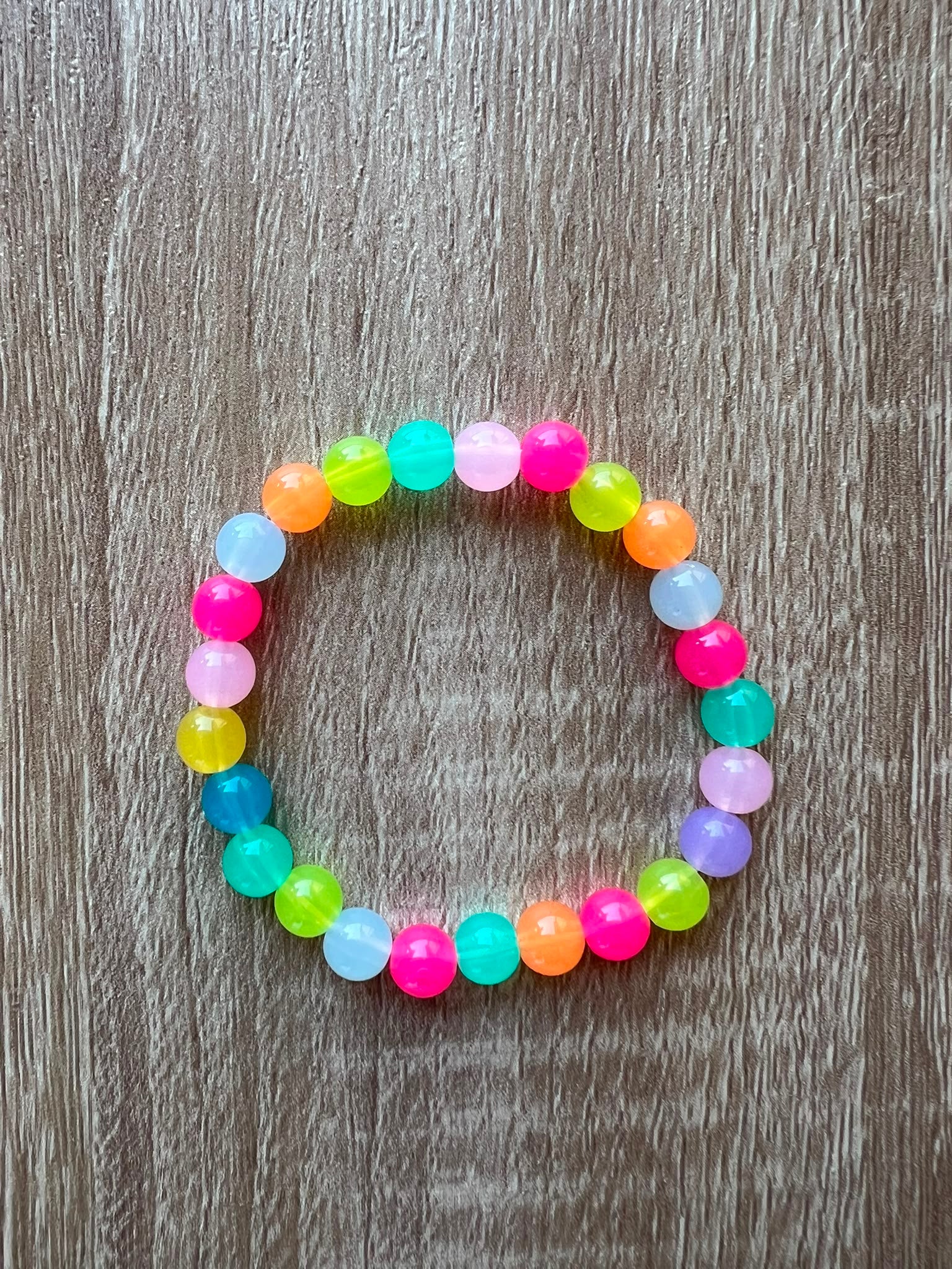 Bracciale sfere fluo