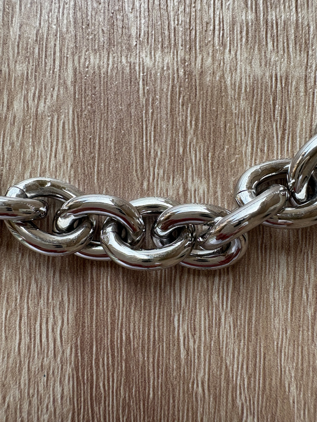 Collana catena maglia grossa in accaiaio