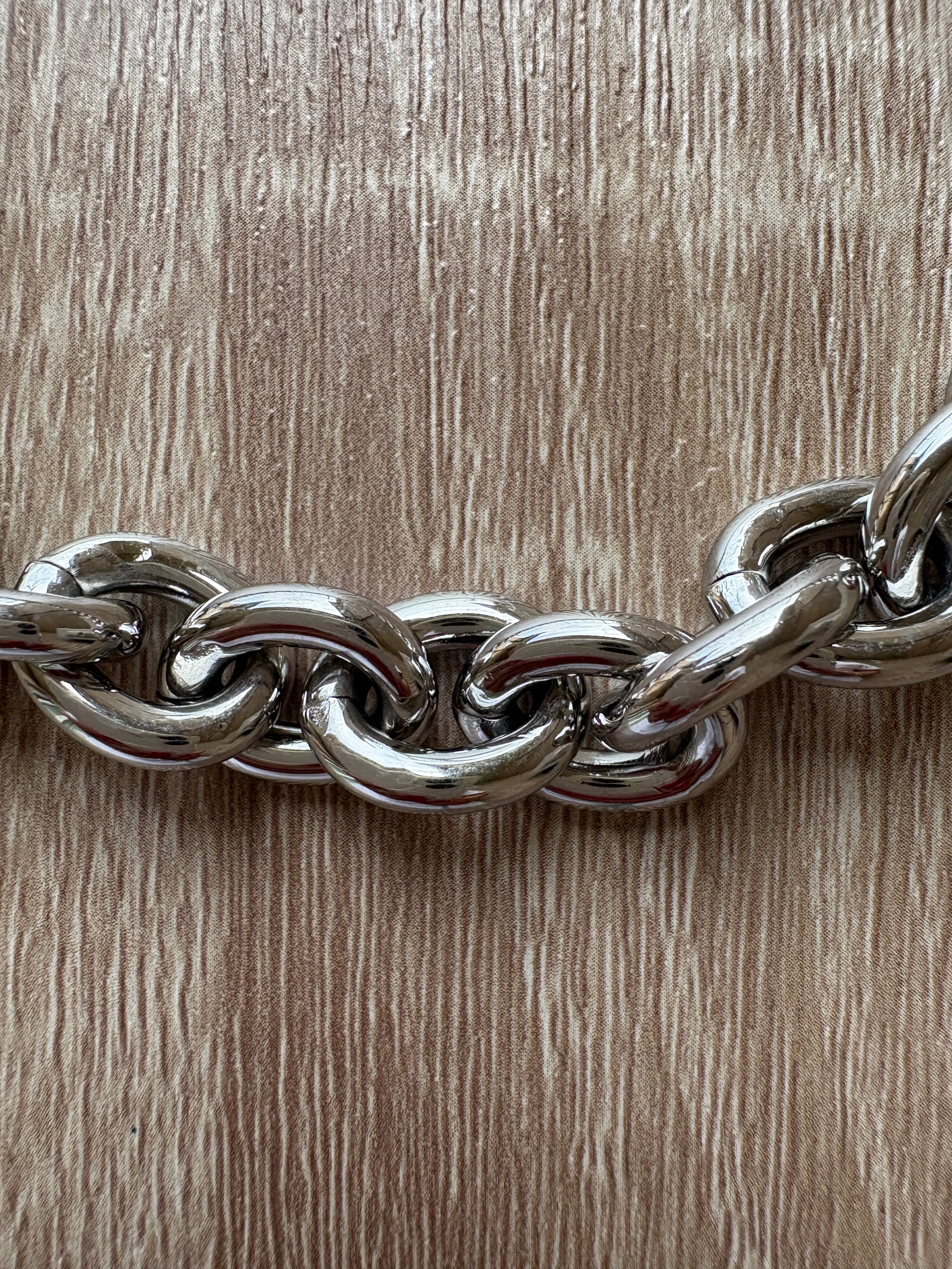 Collana catena maglia grossa in accaiaio