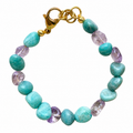Bracciale amazonite e ametista