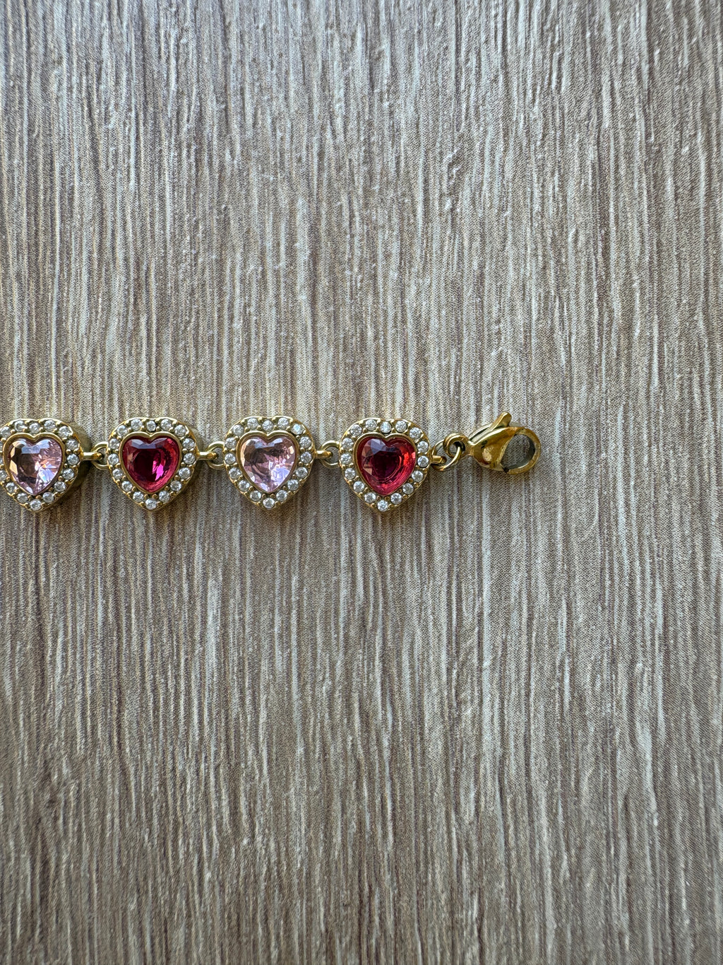 Bracciale cuori pinik & red