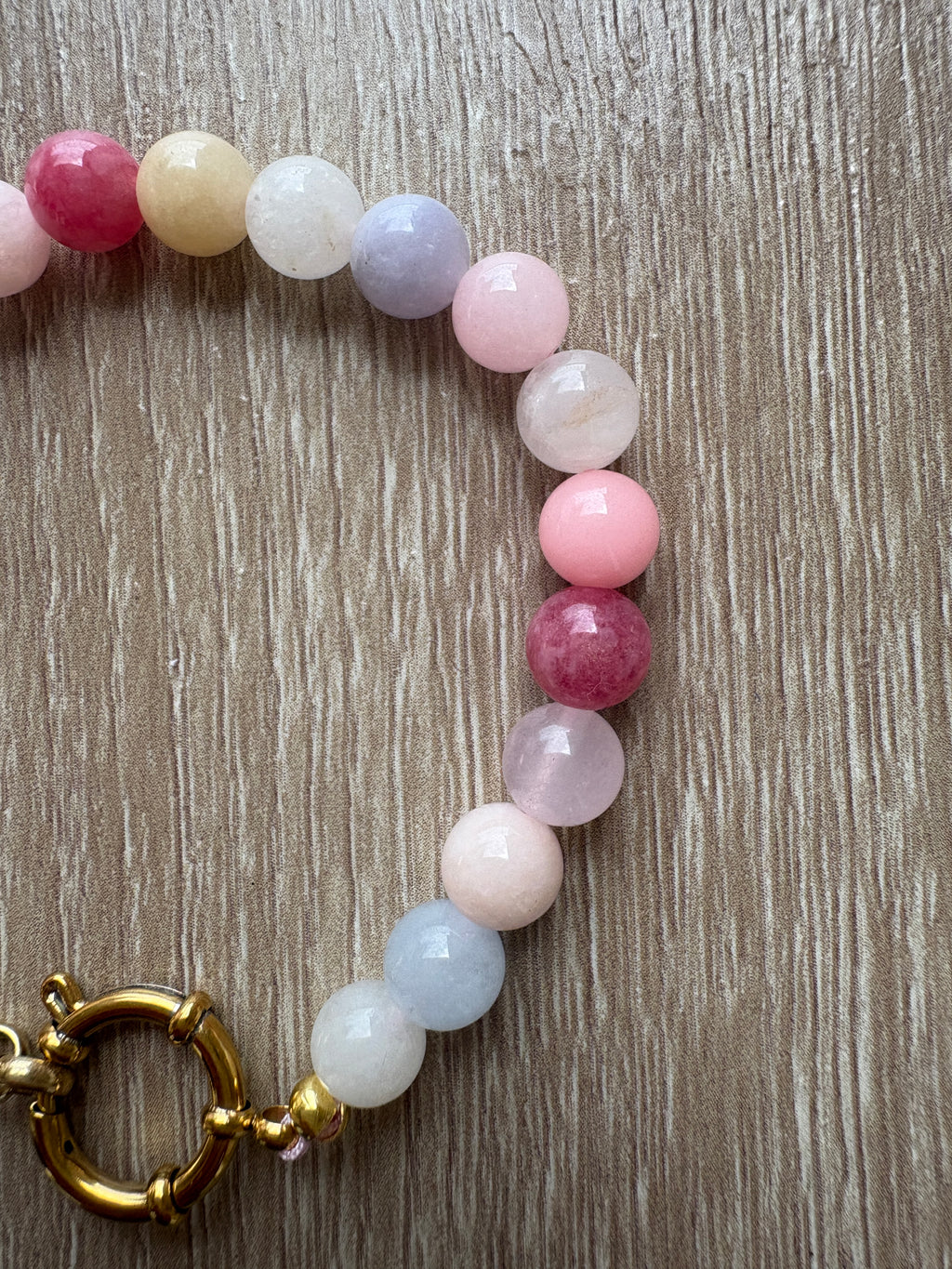 Bracciale sfere pastello