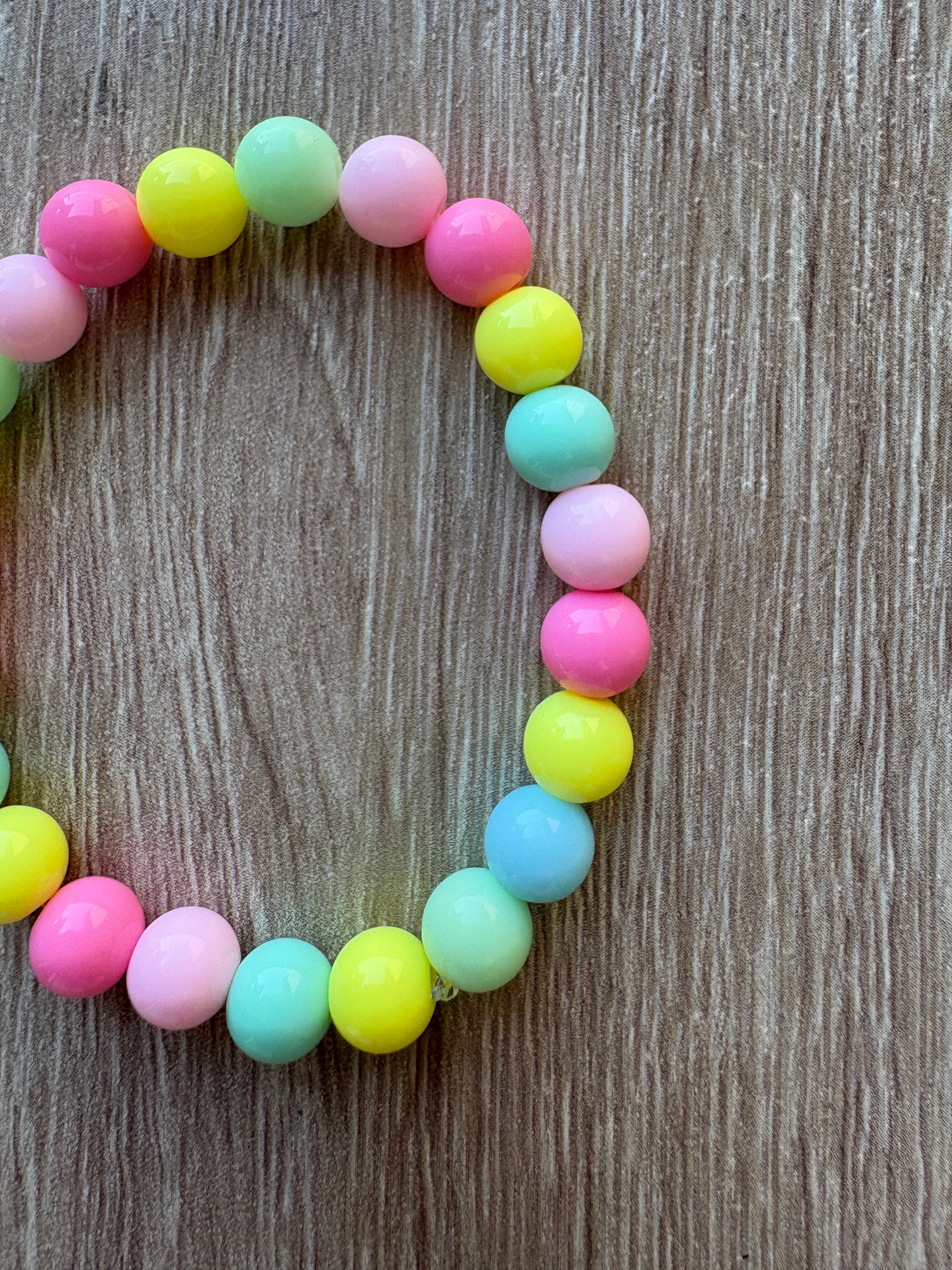 Bracciale sfere perline pastello
