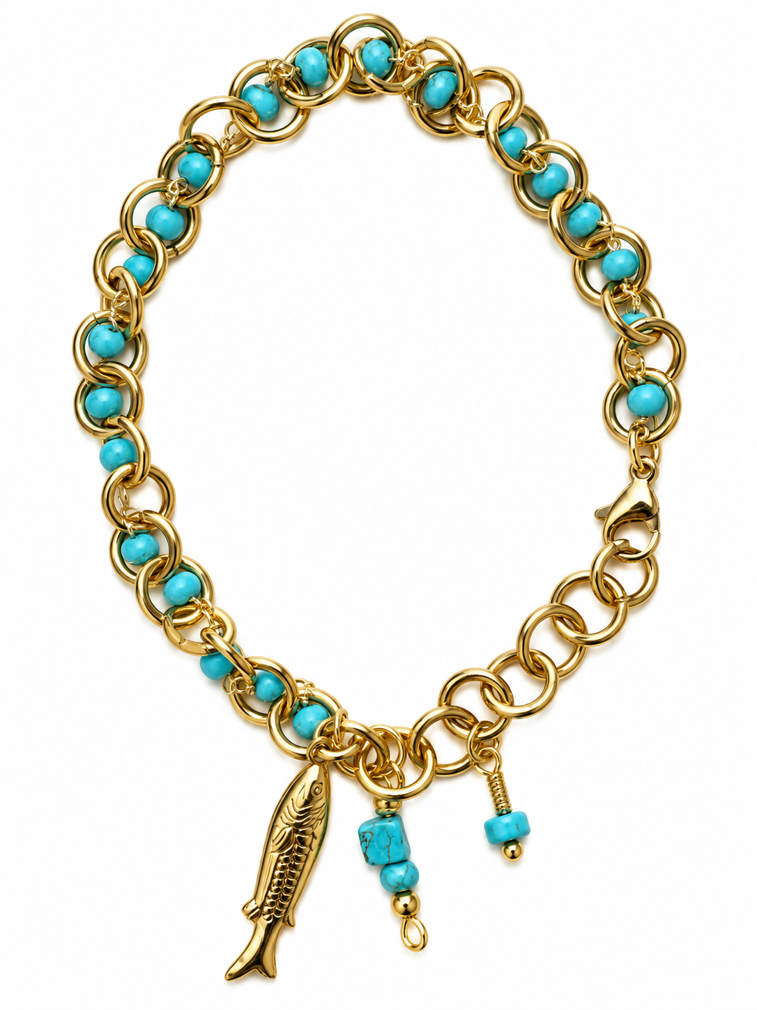 Bracciale tourquoise & gold