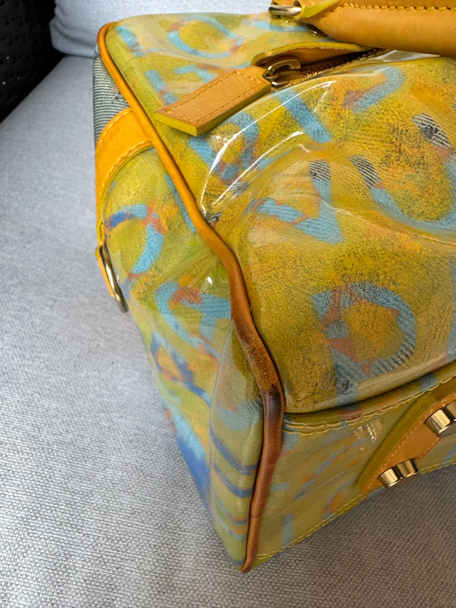 Louis Vuitton Weekender PM Monogram Pulp Canvas dell'edizione limitata Primavera/Estate 2008 in collaborazione con Richard Prince.