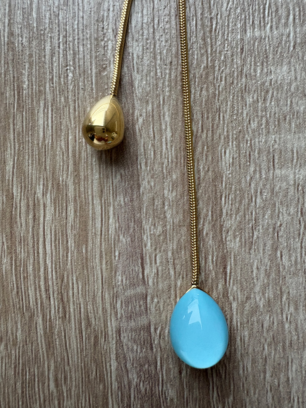 Collana saliscendi blu lagoon