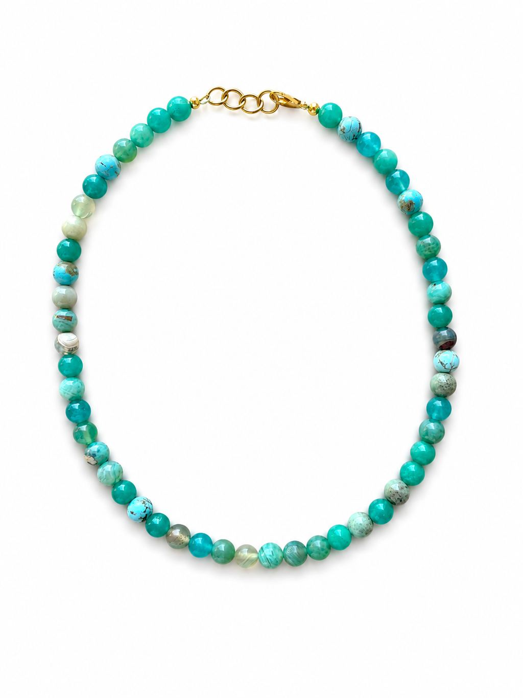Collana sfere crisoprasio
