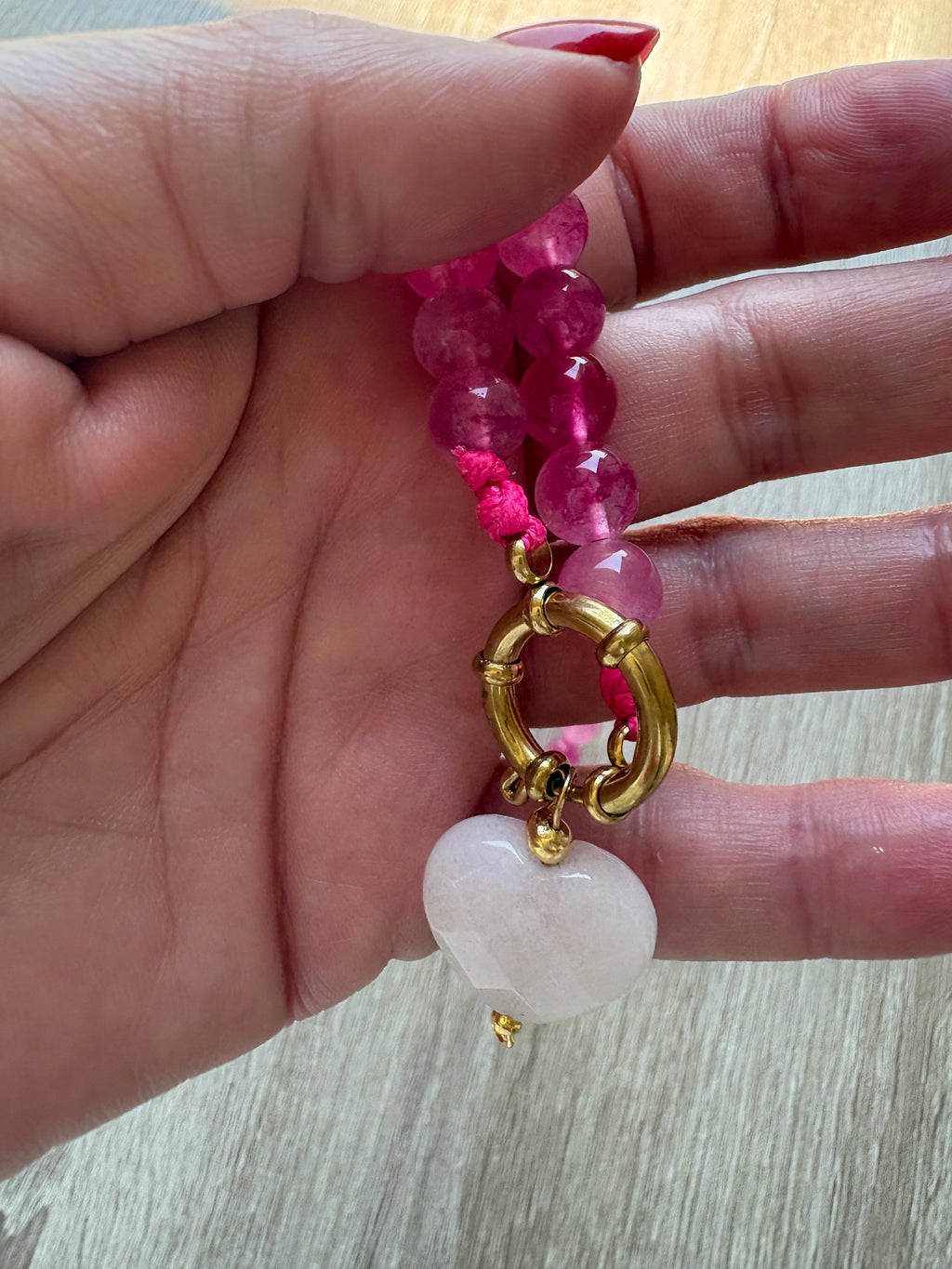Collana Agata fucsia Heart
