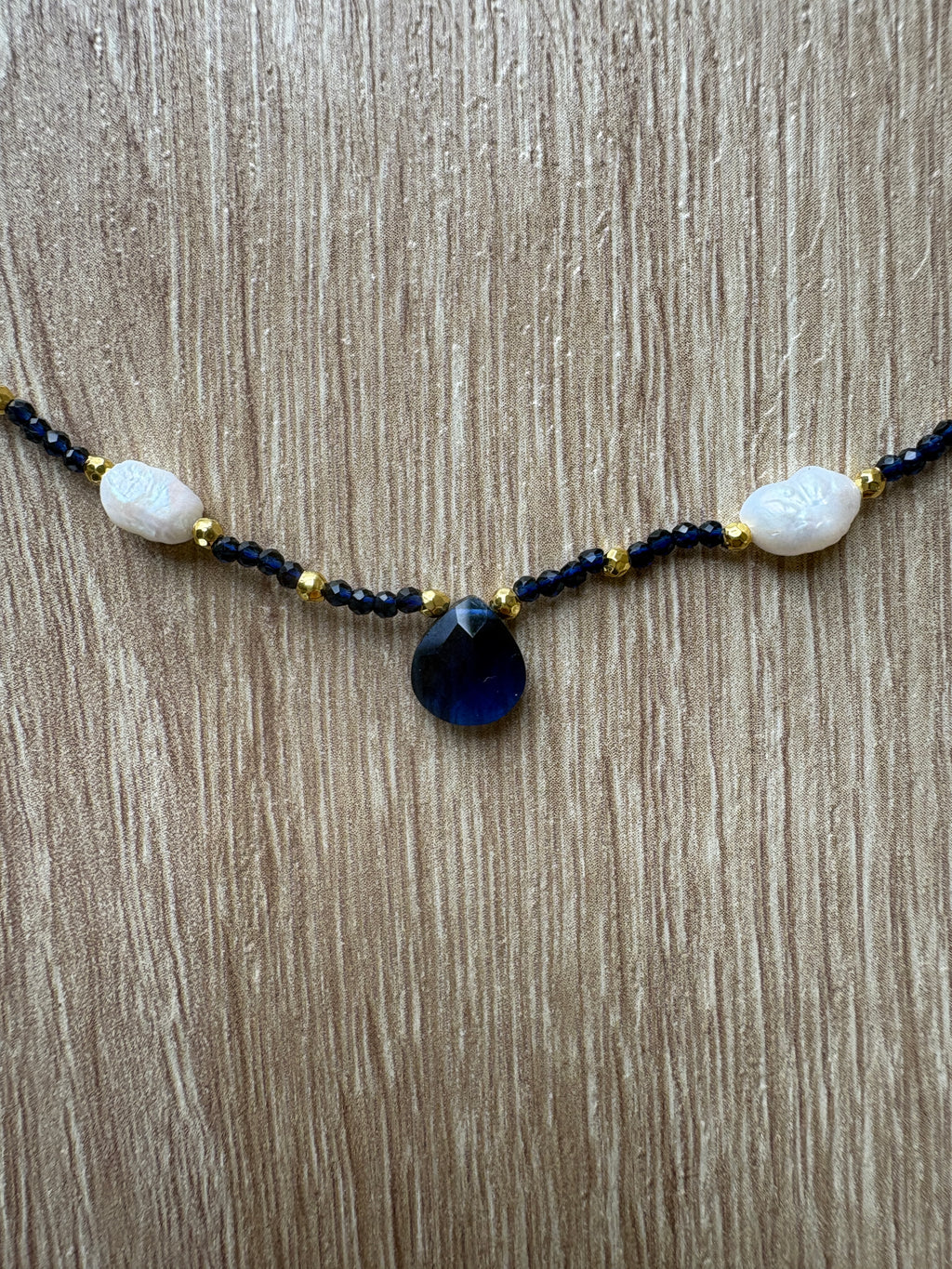 Collana cristalli e perle di fiume