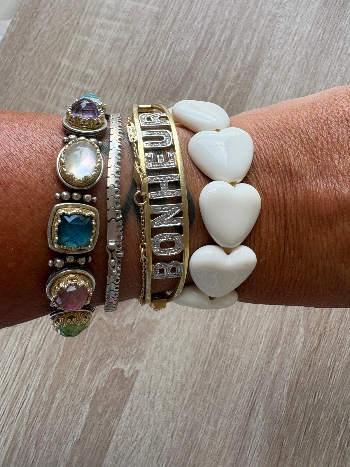 Bracciale cuori maxi
