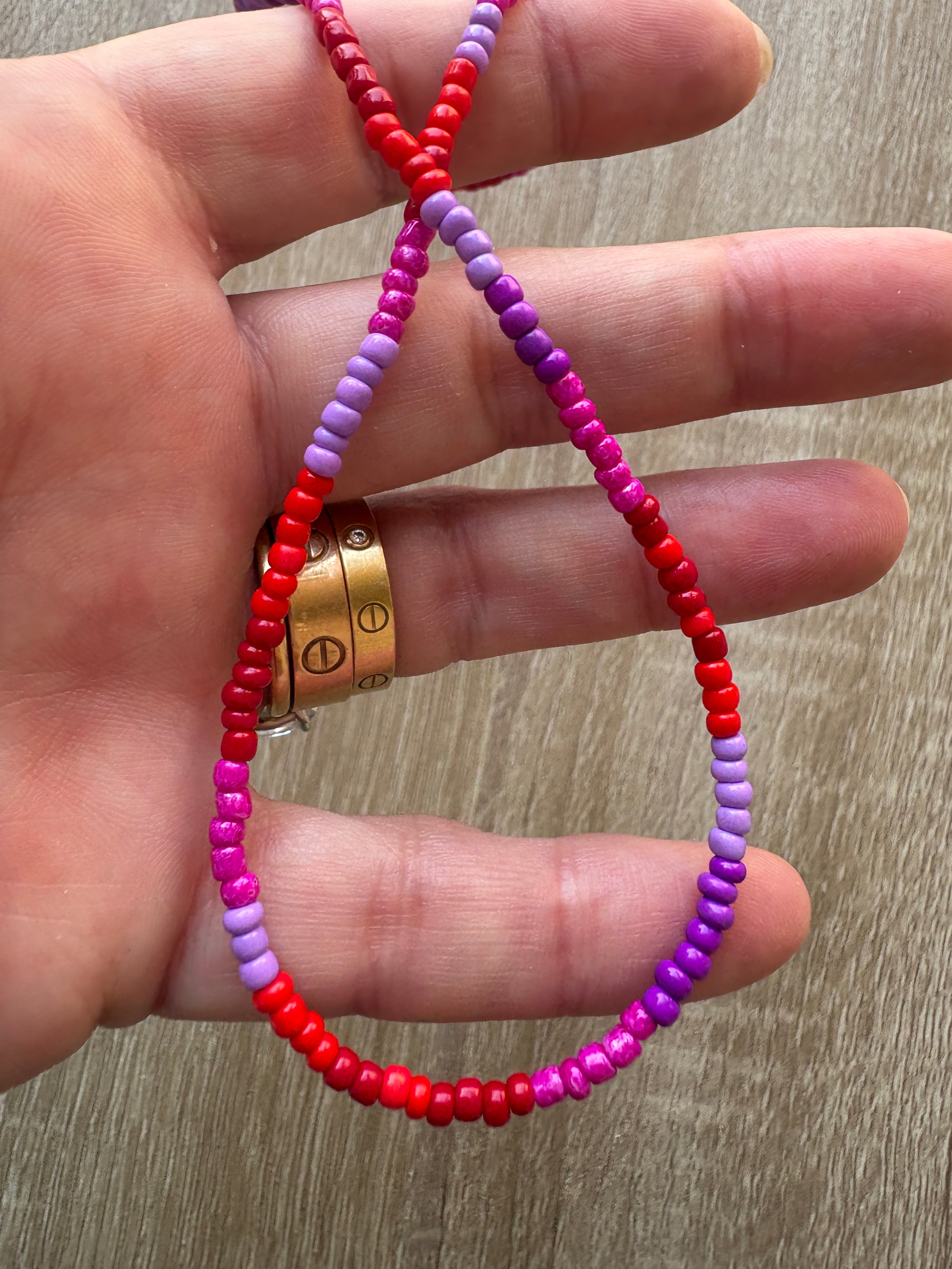 Collana perline fatta a mano