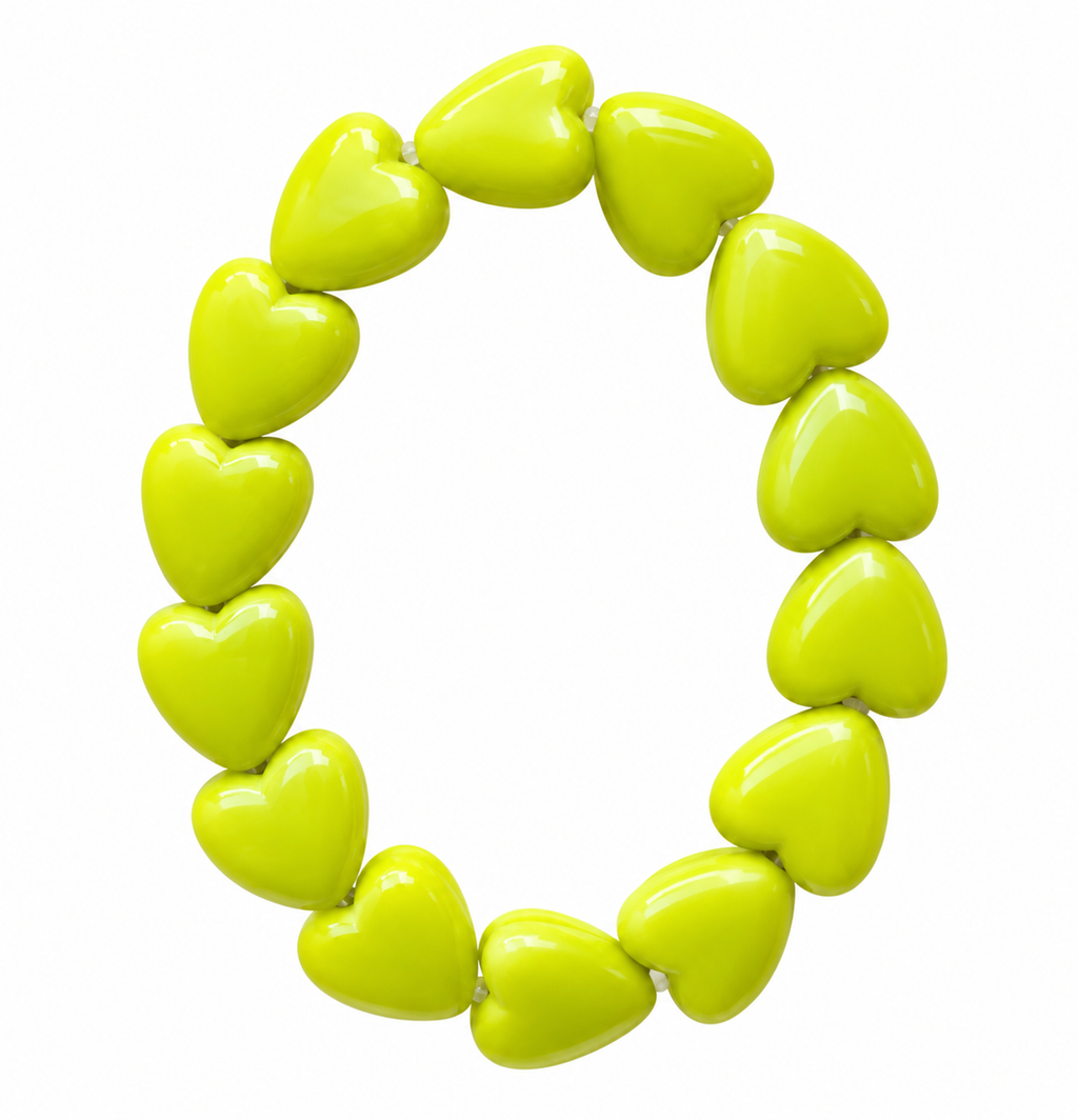 Bracciale cuori resina