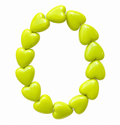 Bracciale cuori resina