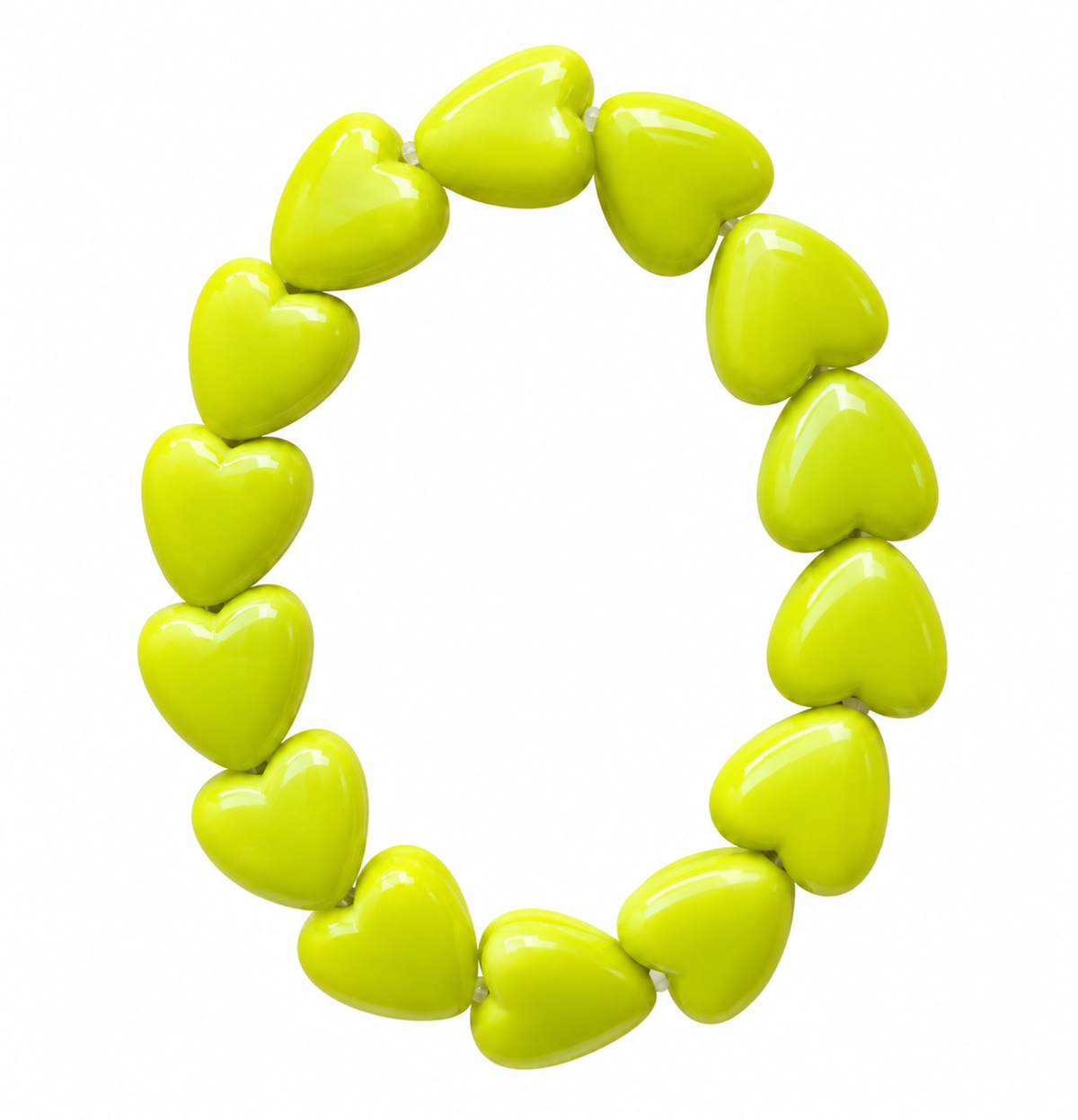 Bracciale cuori resina