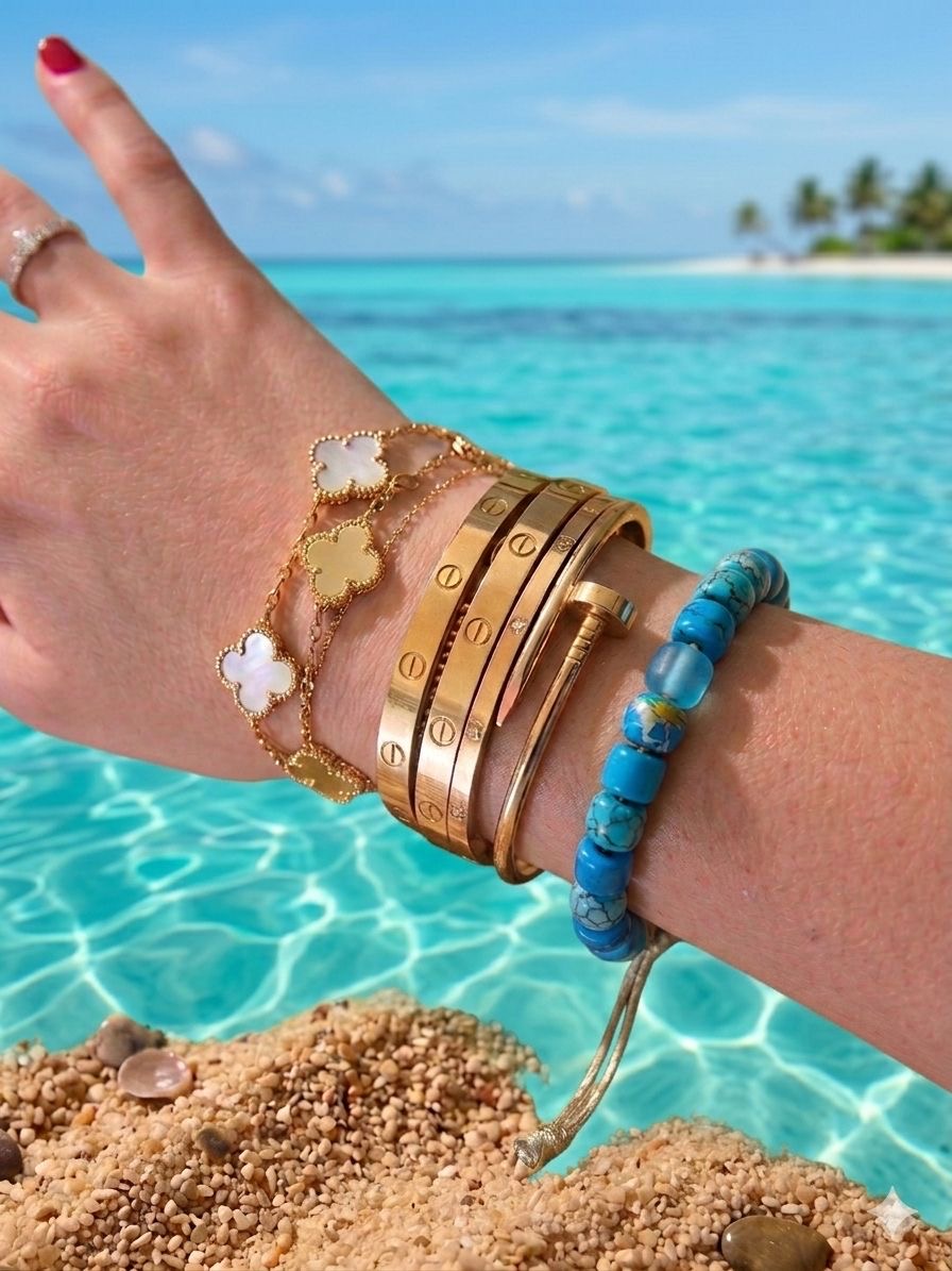 Bracciale con beads colorati
